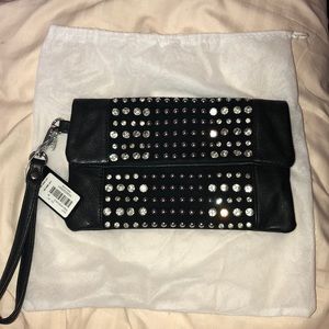 BEBE leather wristlet